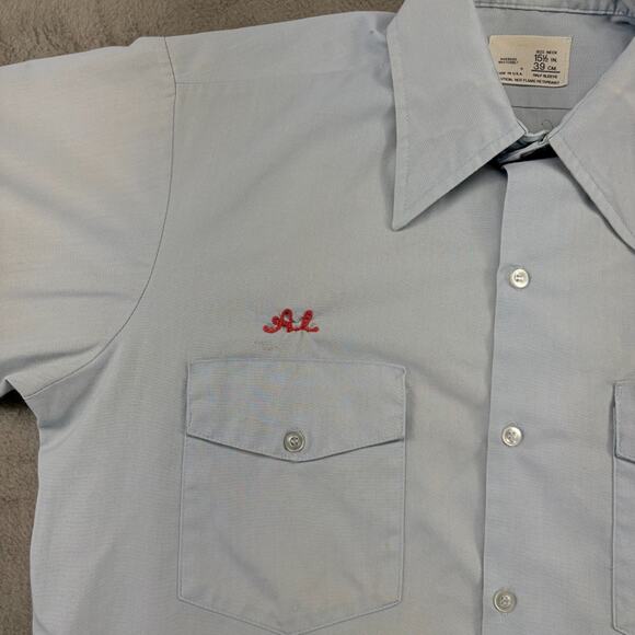 VTG RC Cola Delivery Uniform Work Shirt Men's Medium Half Sleeve Royal Crown USA - Picture 5 of 10